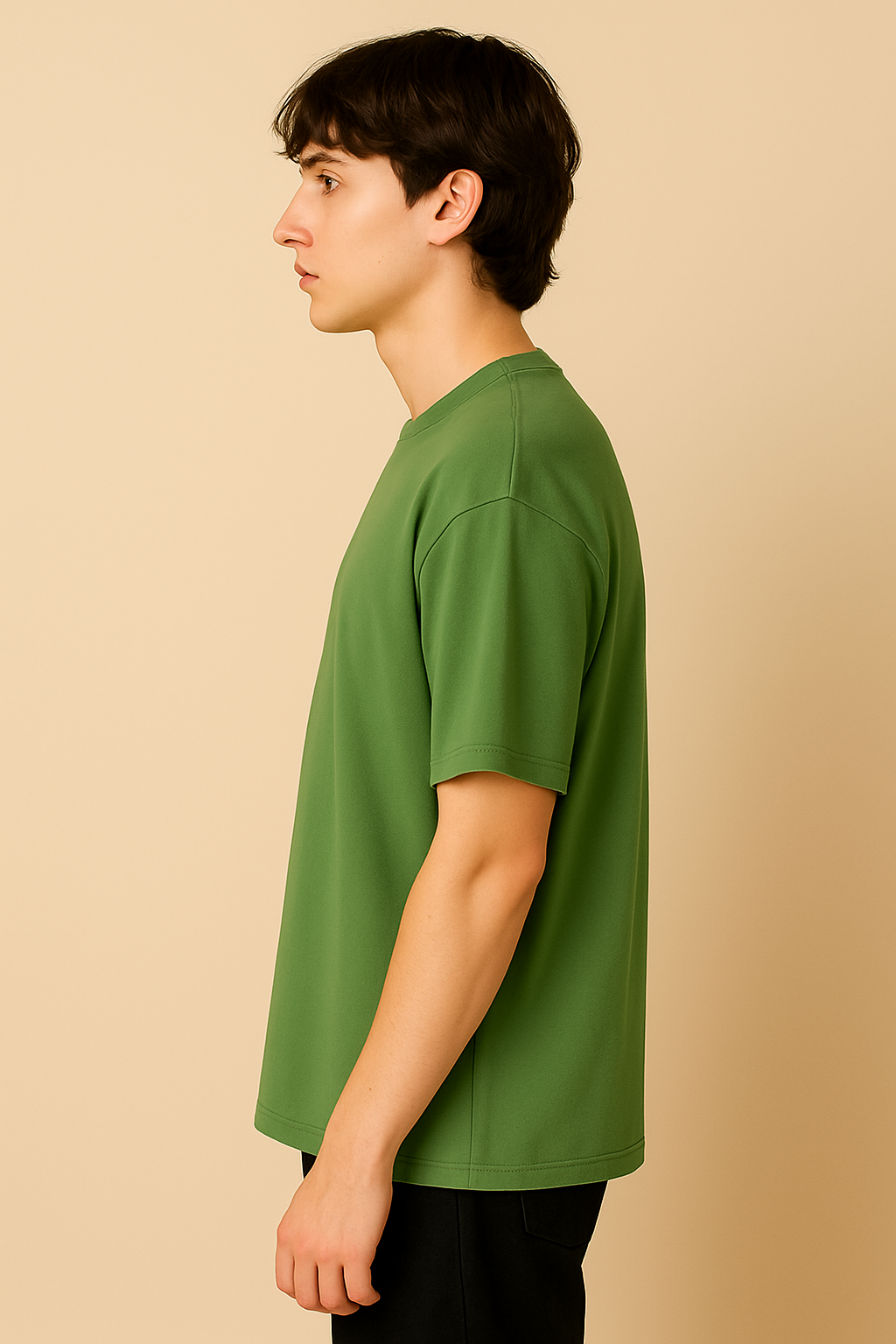 BASIC OVERSIZE PISTA GREEN T-SHIRT