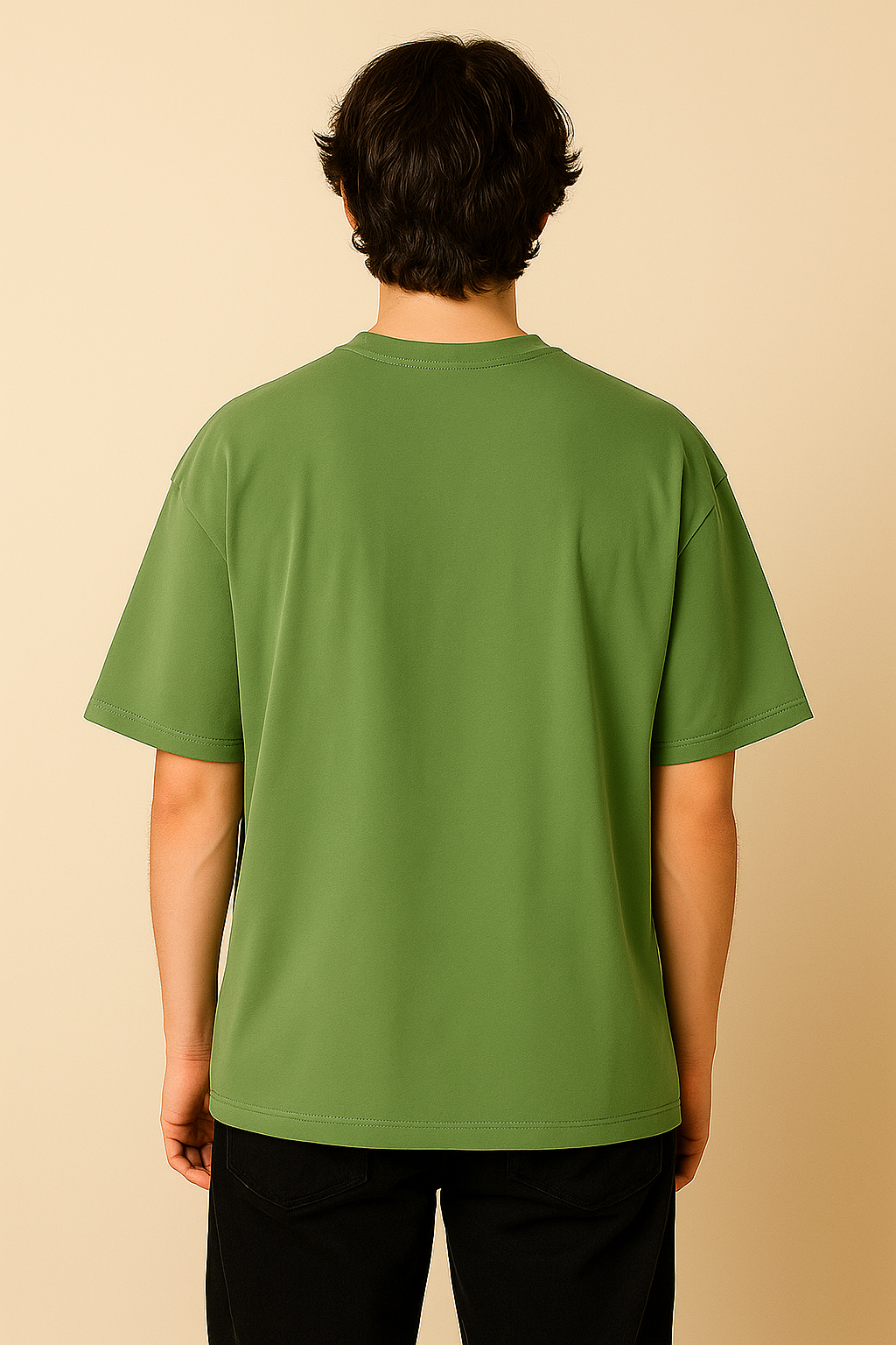 BASIC OVERSIZE PISTA GREEN T-SHIRT