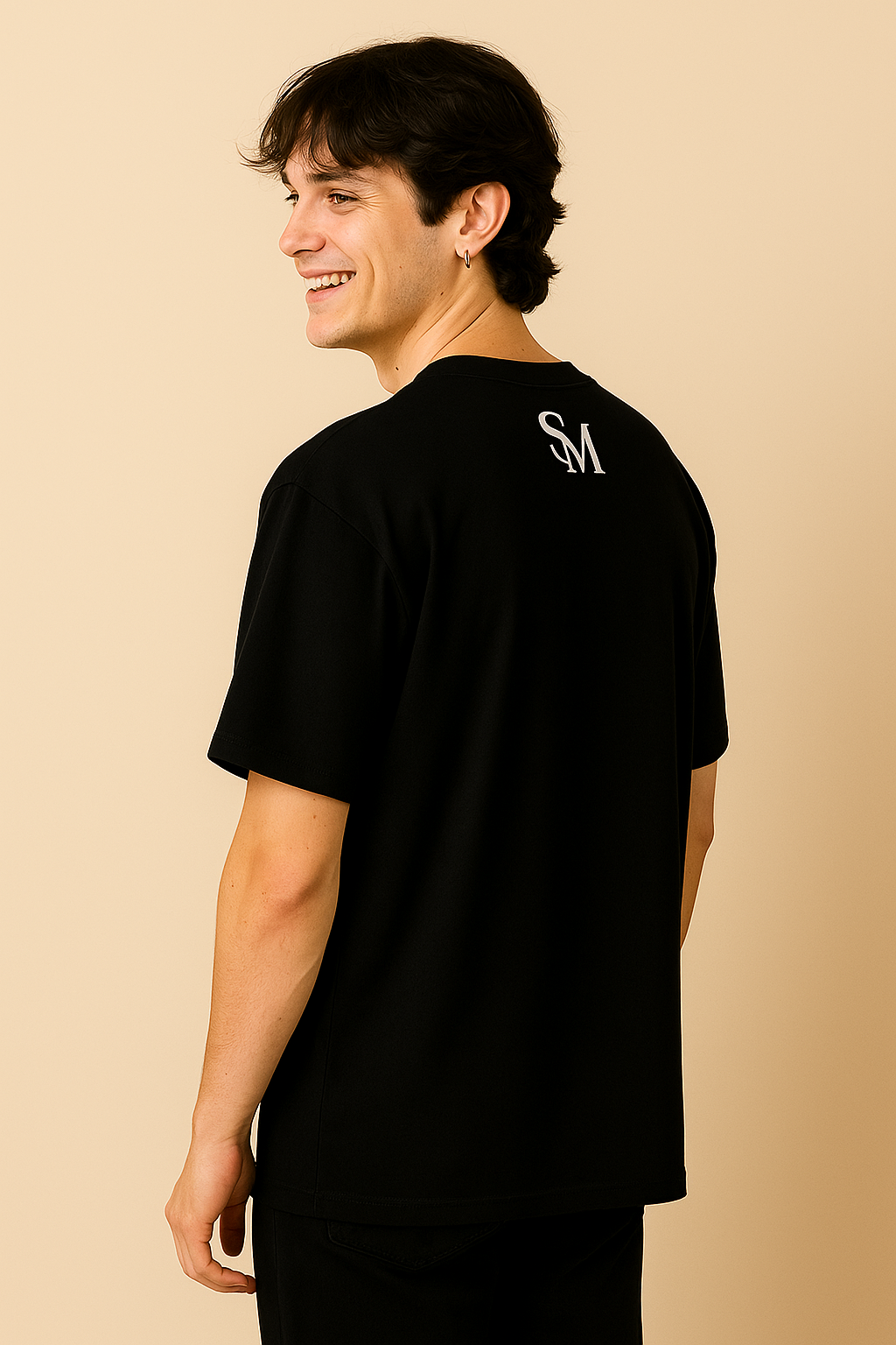 ETHEREAL OVERSIZE BLACK T-SHIRT